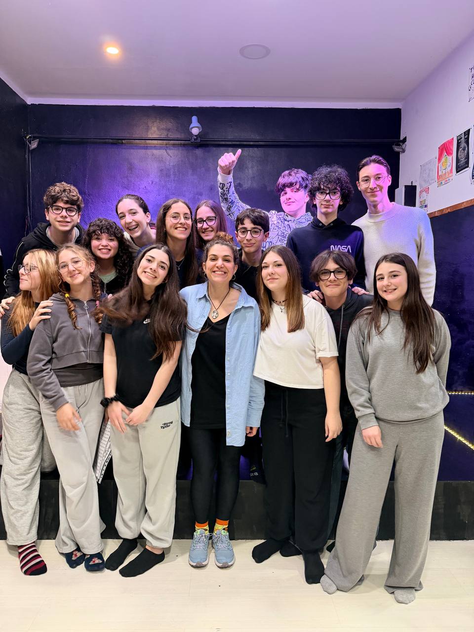 Annandrea Vitrano con il gruppo teen del Teatro Homecoming Lab